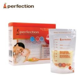 [PERFECTION] 2 Way Breast Milk Storage Bags, 180ml, 30pcs (Temperature indicator)_ Breast-Feeding, Milk Powder, Feeding Bottle, For Baby _ Made in KOREA